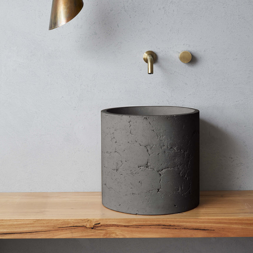 Nood Co Millie Raw (formerly Malta) Basin Charcoal Bathroom Basin Nood Co Default Title