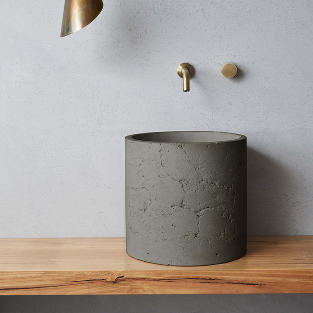 Nood Co Millie Raw (formerly Malta) Basin Mid Tone Grey Bathroom Basin Nood Co Default Title