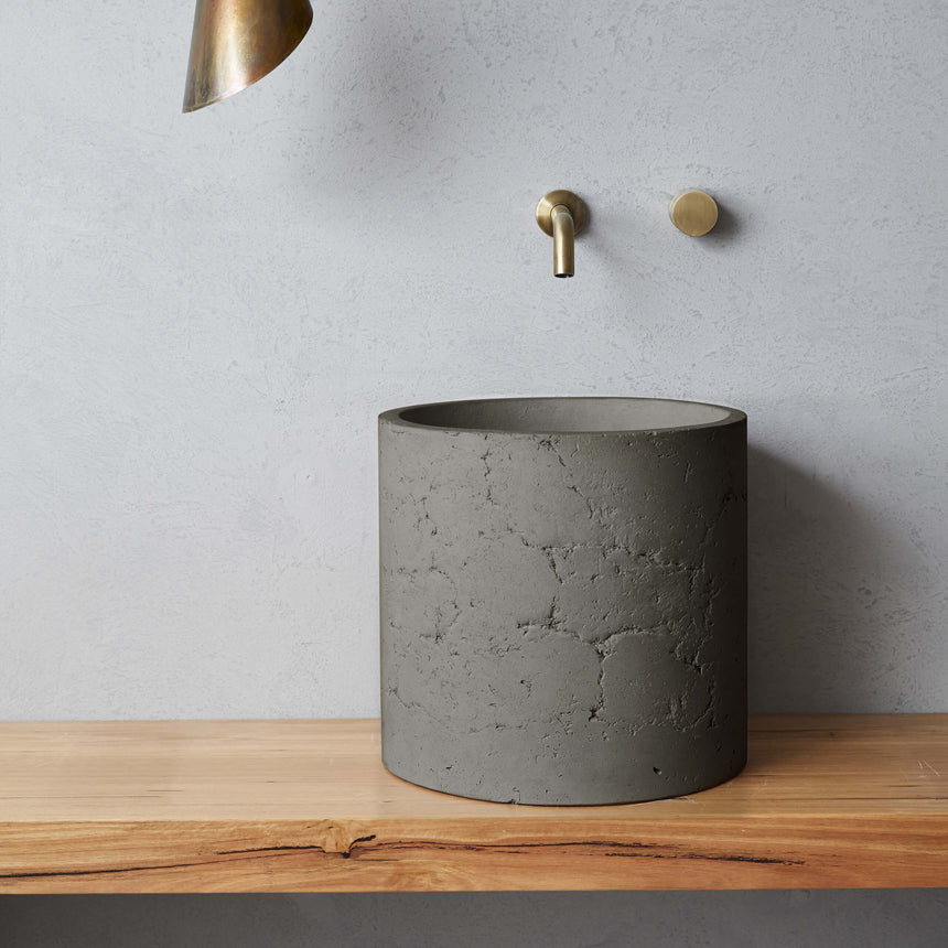 Nood Co Millie Raw (formerly Malta) Basin Mid Tone Grey Bathroom Basin Nood Co Default Title