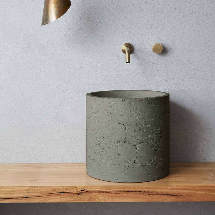 Nood Co Millie Raw (formerly Malta) Basin Olive Bathroom Basin Nood Co Default Title