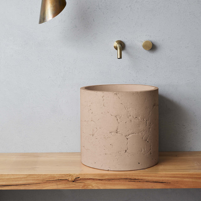 Nood Co Millie Raw (formerly Malta) Basin Pastel Peach Bathroom Basin Nood Co Default Title