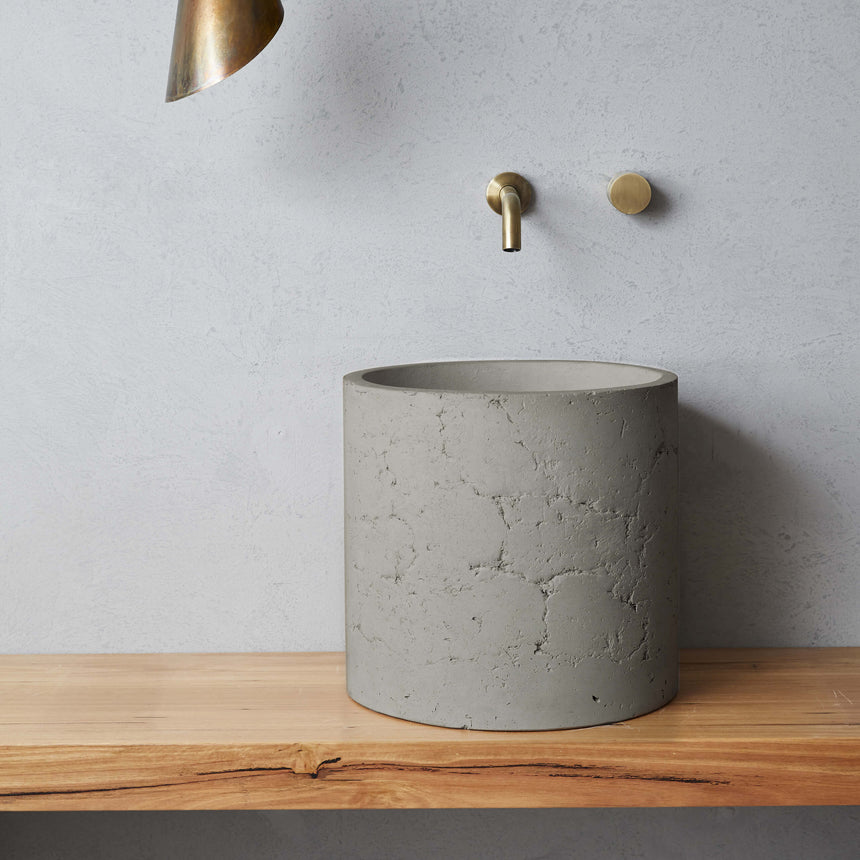 Nood Co Millie Raw (formerly Malta) Basin Sky Grey Bathroom Basin Nood Co Default Title