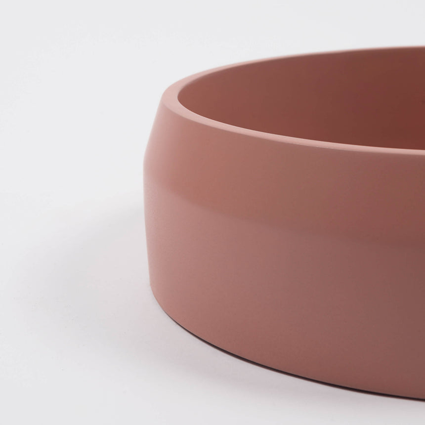 Nood Co Prism Circle Wall Hung Basin Musk Bathroom Basin Nood Co