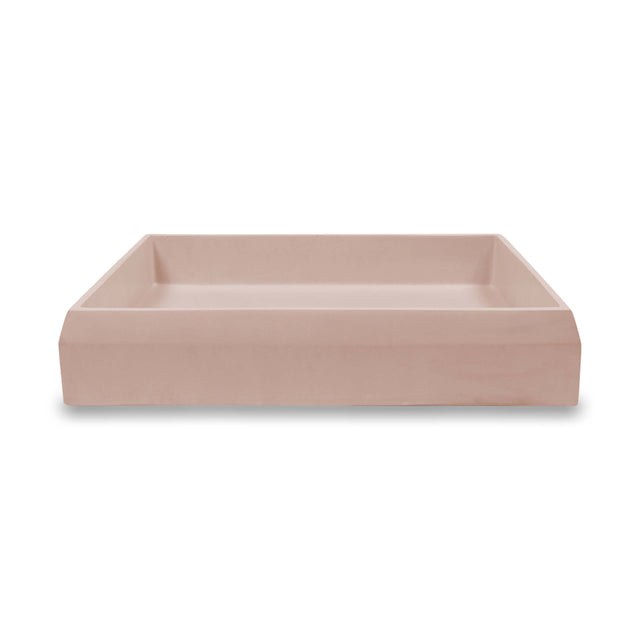 Nood Co Prism Rectangle Surface Mount Basin Blush Pink Bathroom Basin Nood Co Default Title
