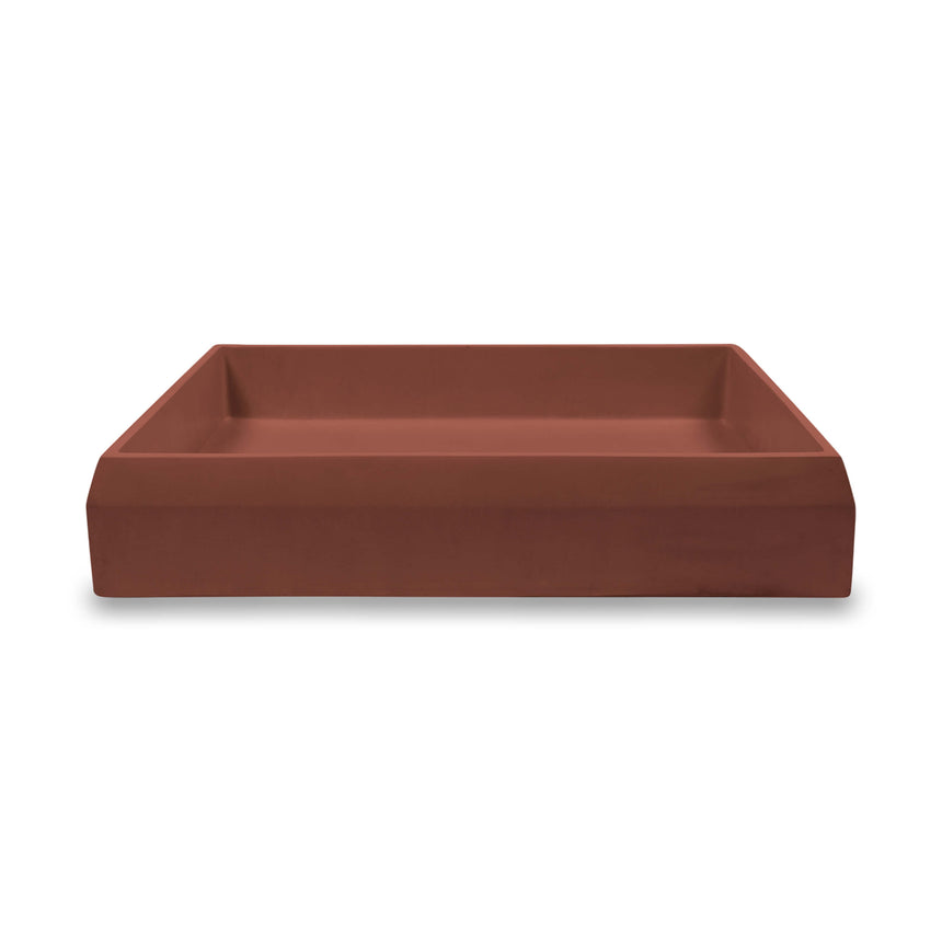 Nood Co Prism Rectangle Surface Mount Basin Clay Bathroom Basin Nood Co Default Title