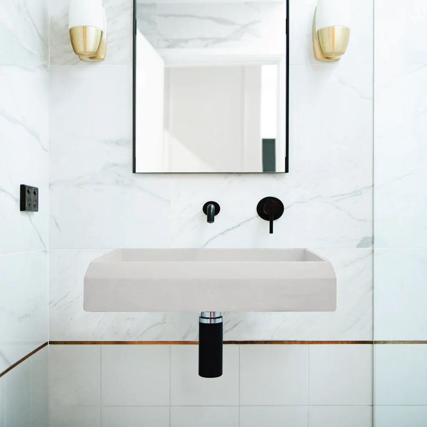 Nood Co Prism Rectangle Surface Mount Basin Morning Mist Bathroom Basin Nood Co Default Title