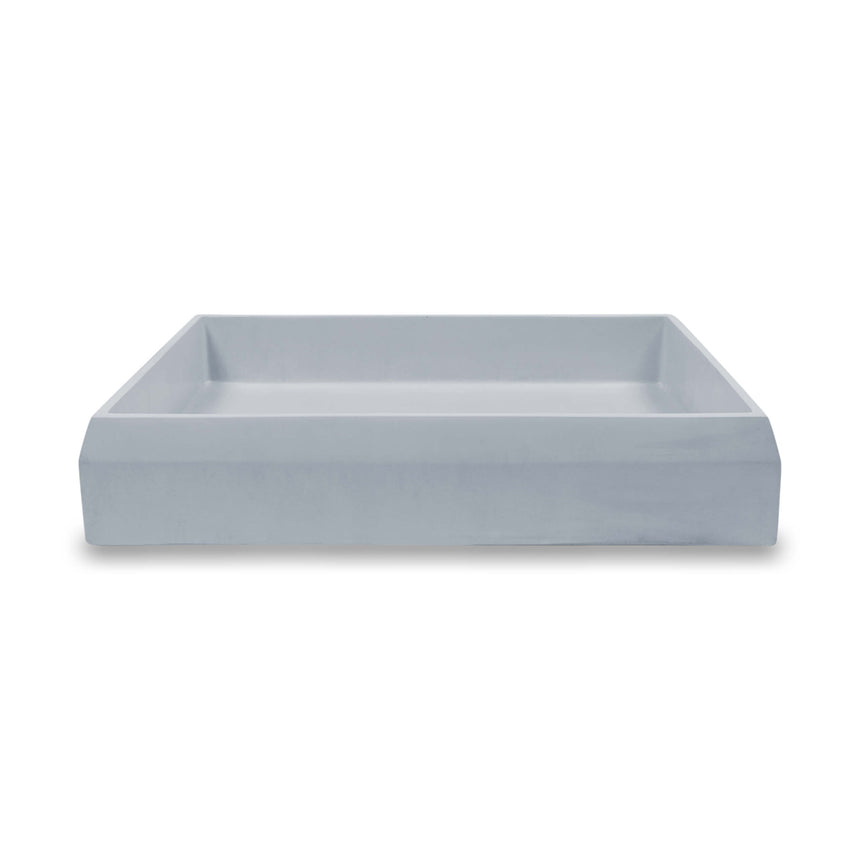 Nood Co Prism Rectangle Surface Mount Basin Powder Blue Bathroom Basin Nood Co Default Title