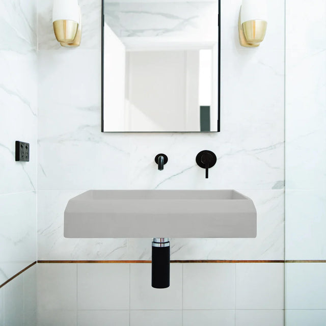 Nood Co Prism Rectangle Wall Hung Basin Cloud Bathroom Basin Nood Co Default Title