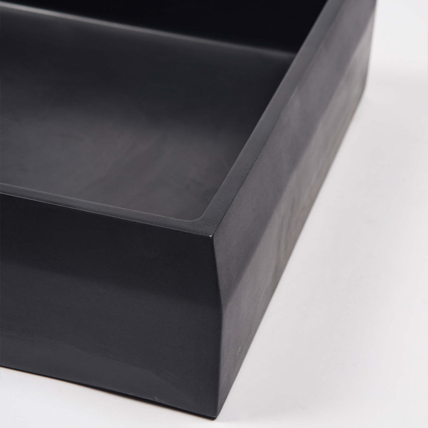 Nood Co Prism Rectangle Wall Hung Basin Charcoal Bathroom Basin Nood Co