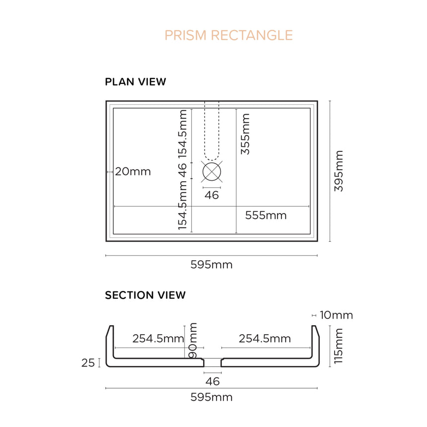 Nood Co Prism Rectangle Wall Hung Basin Copan Blue Bathroom Basin Nood Co