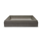 Nood Co Prism Rectangle Wall Hung Basin Mid Tone Grey