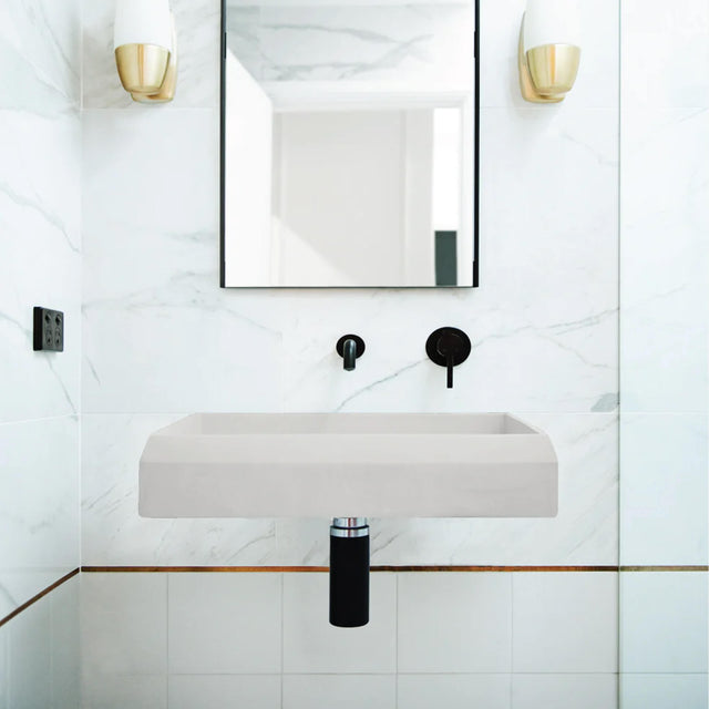 Nood Co Prism Rectangle Wall Hung Basin Morning Mist Bathroom Basin Nood Co Default Title