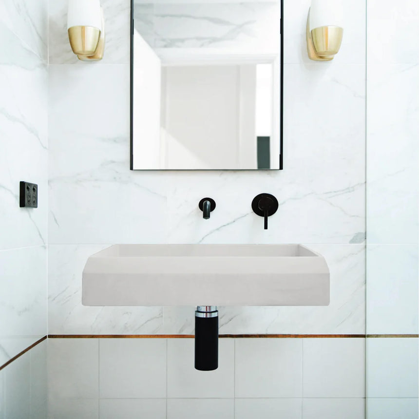 Nood Co Prism Rectangle Wall Hung Basin Morning Mist Bathroom Basin Nood Co Default Title