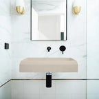 Nood Co Prism Rectangle Wall Hung Basin Mushroom