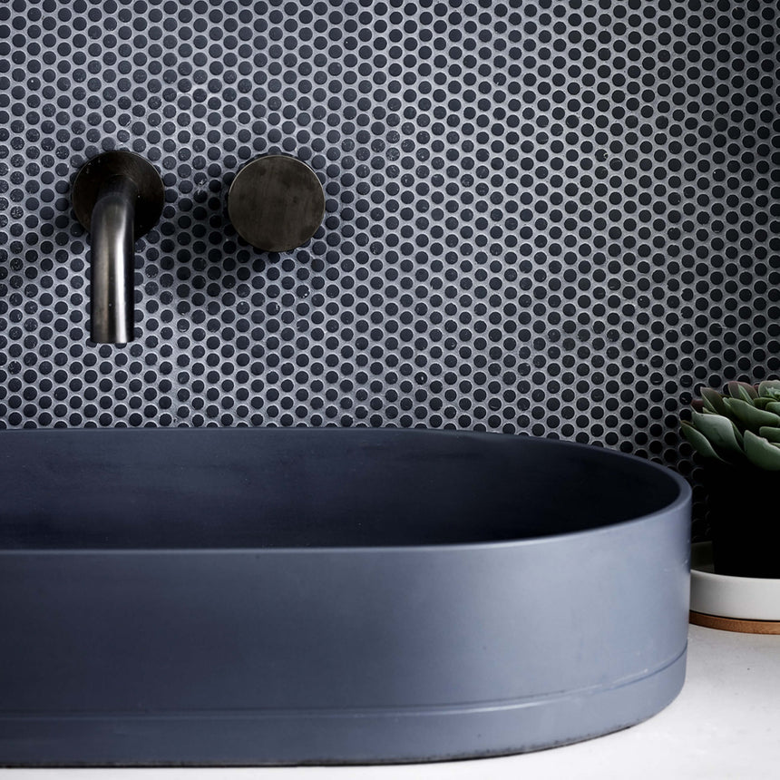 Nood Co Pill Surface Mount Basin Copan Blue Bathroom Basin Nood Co