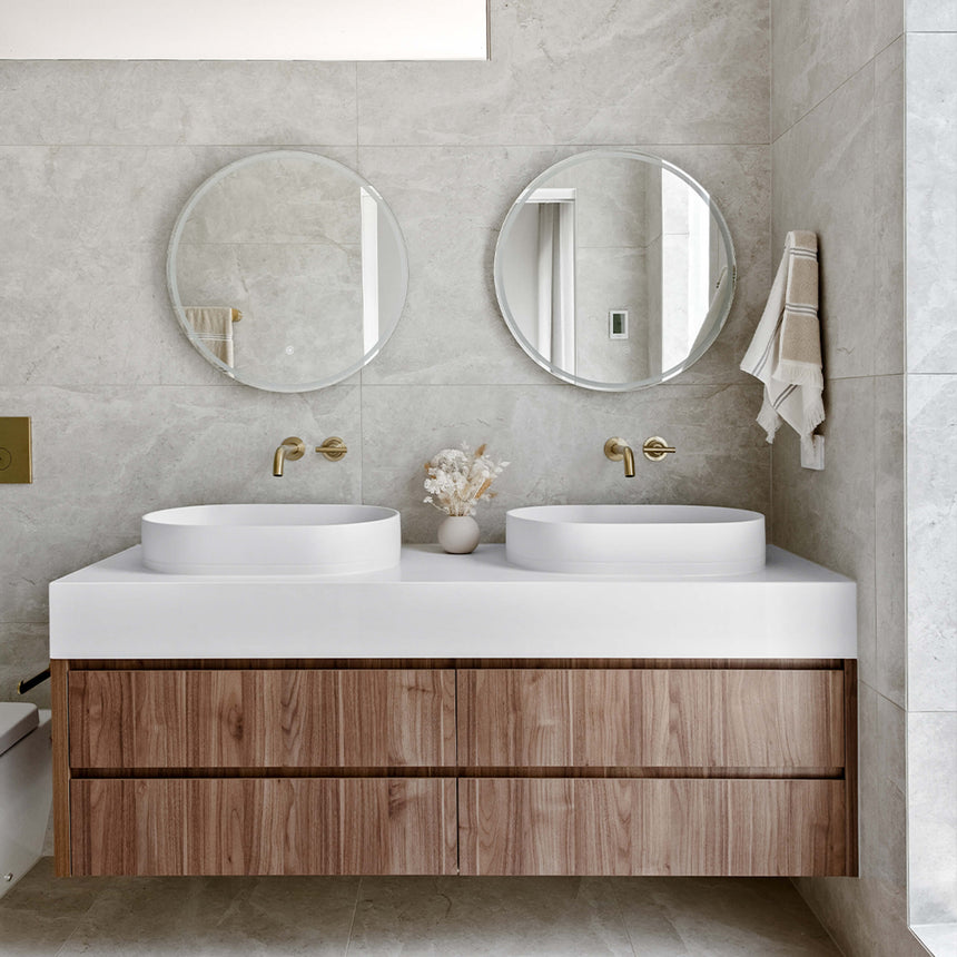 Nood Co Pill Surface Mount Basin Ivory Bathroom Basin Nood Co