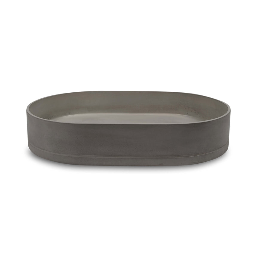 Nood Co Pill Surface Mount Basin Mid Tone Grey Bathroom Basin Nood Co Default Title