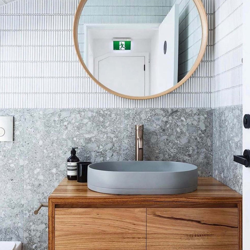 Nood Co Pill Surface Mount Basin Powder Blue Bathroom Basin Nood Co