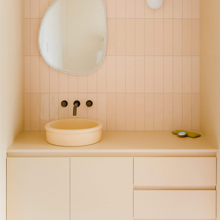 Nood Co Tubb Surface Mount Basin Custard Bathroom Basin Nood Co