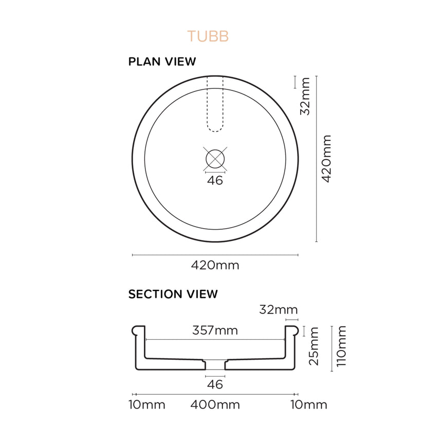 Nood Co Tubb Wall Hung Basin Nood Bathroom Basin Nood Co