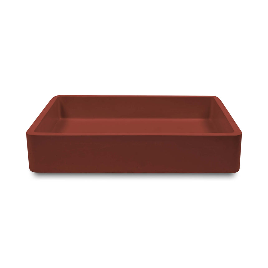 Nood Co Vesl Rectangle Surface Mount Basin Clay Bathroom Basin Nood Co Default Title