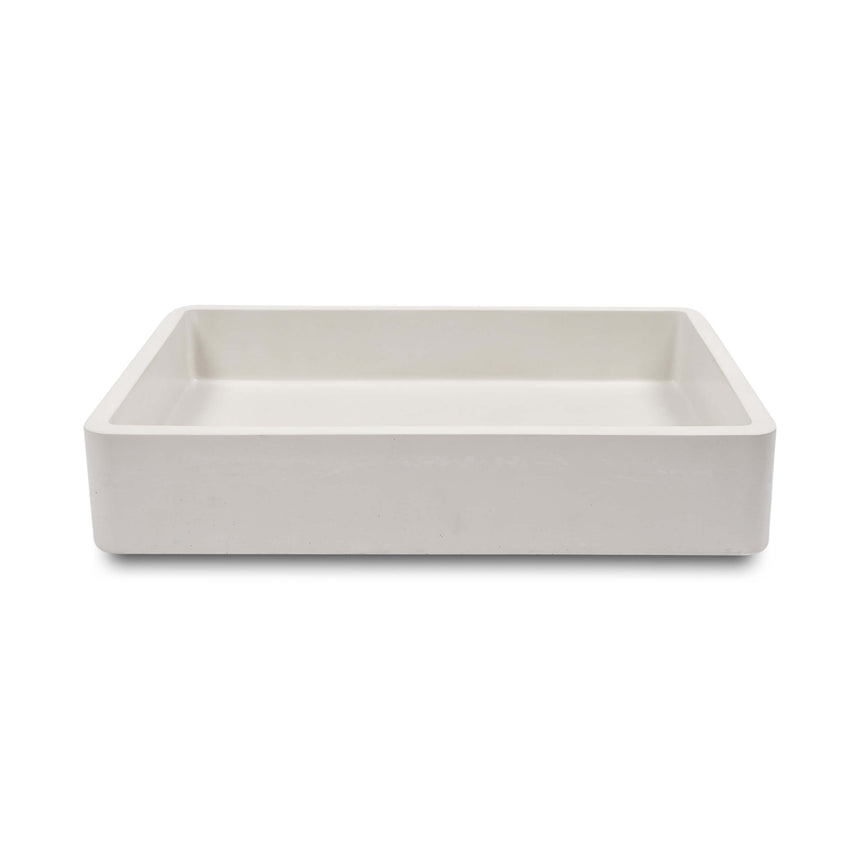 Nood Co Vesl Rectangle Surface Mount Basin Ivory Bathroom Basin Nood Co Default Title