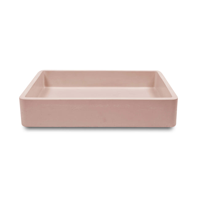 Nood Co Vesl Rectangle Wall Hung Basin Blush Pink Bathroom Basin Nood Co Default Title