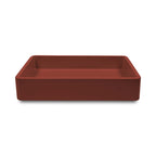 Nood Co Vesl Rectangle Wall Hung Basin Clay