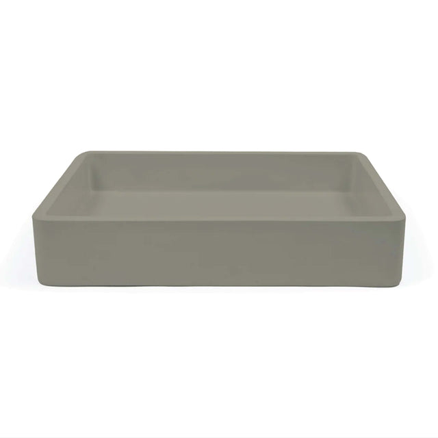 Nood Co Vesl Rectangle Wall Hung Basin Olive Bathroom Basin Nood Co Default Title