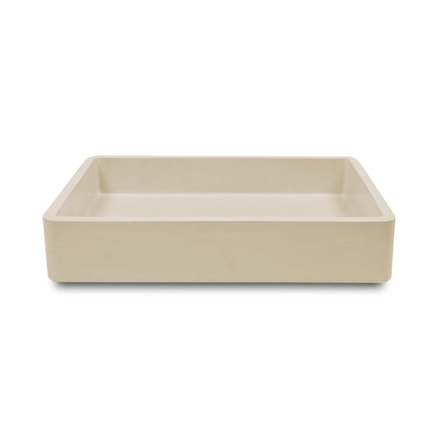 Nood Co Vesl Rectangle Wall Hung Basin Sand Bathroom Basin Nood Co Default Title