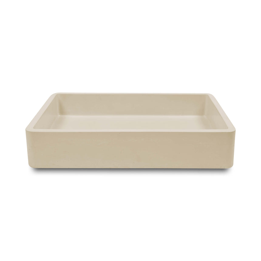 Nood Co Vesl Rectangle Wall Hung Basin Sand Bathroom Basin Nood Co Default Title