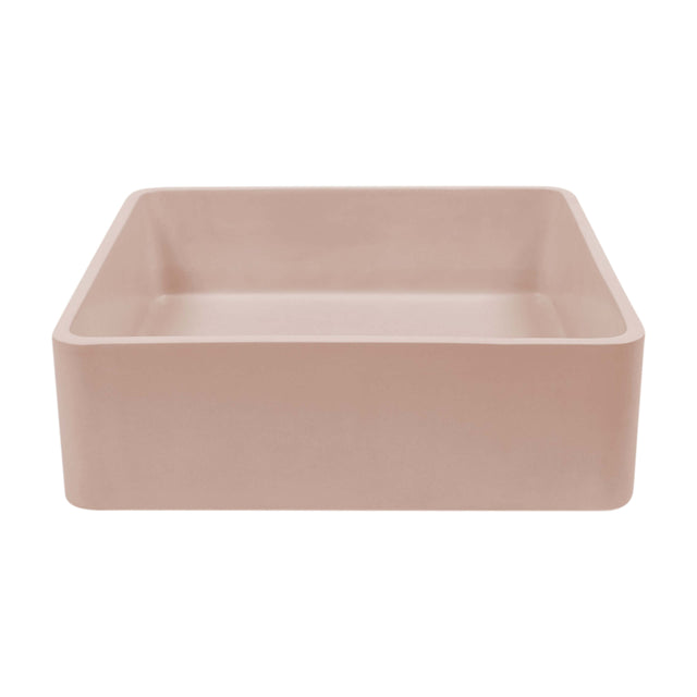 Nood Co Vesl Square Surface Mount Basin Blush Pink Bathroom Basin Nood Co Default Title