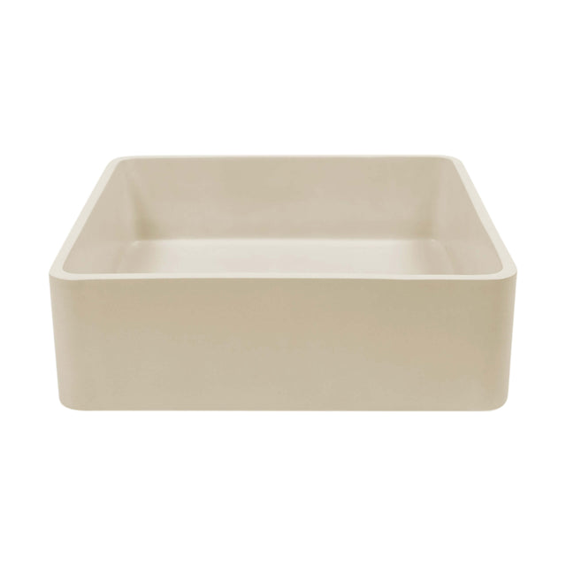 Nood Co Vesl Square Surface Mount Basin Sand Bathroom Basin Nood Co Default Title
