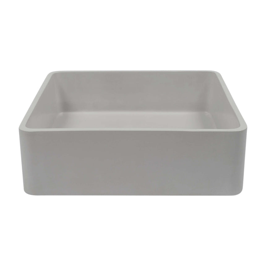 Nood Co Vesl Square Surface Mount Basin Sky Grey Bathroom Basin Nood Co Default Title