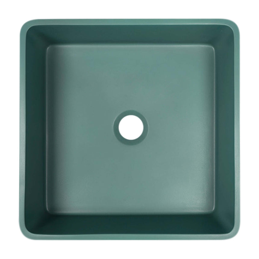 Nood Co Vesl Square Surface Mount Basin Teal Bathroom Basin Nood Co