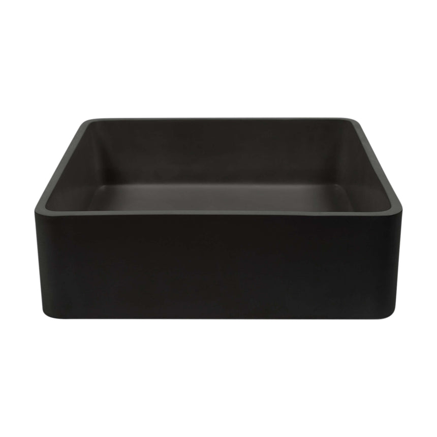 Nood Co Vesl Square Wall Hung Basin Charcoal Bathroom Basin Nood Co Default Title