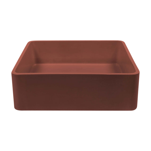 Nood Co Vesl Square Wall Hung Basin Clay Bathroom Basin Nood Co Default Title