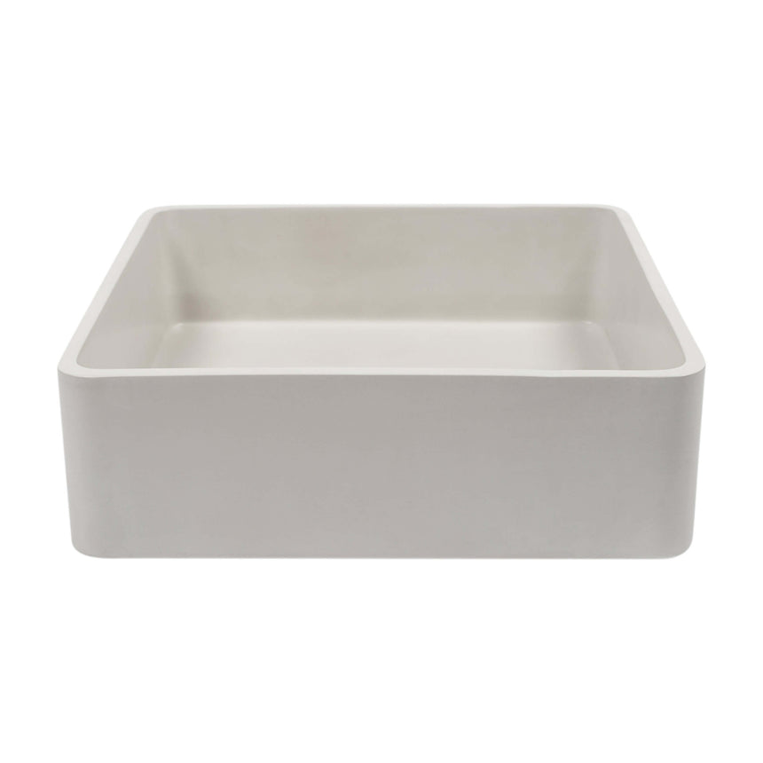 Nood Co Vesl Square Wall Hung Basin Ivory Bathroom Basin Nood Co Default Title