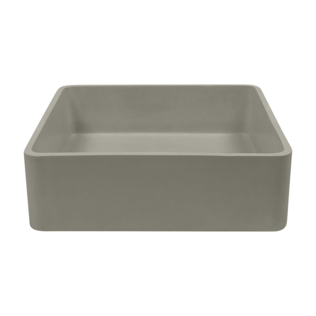 Nood Co Vesl Square Wall Hung Basin Olive Bathroom Basin Nood Co Default Title