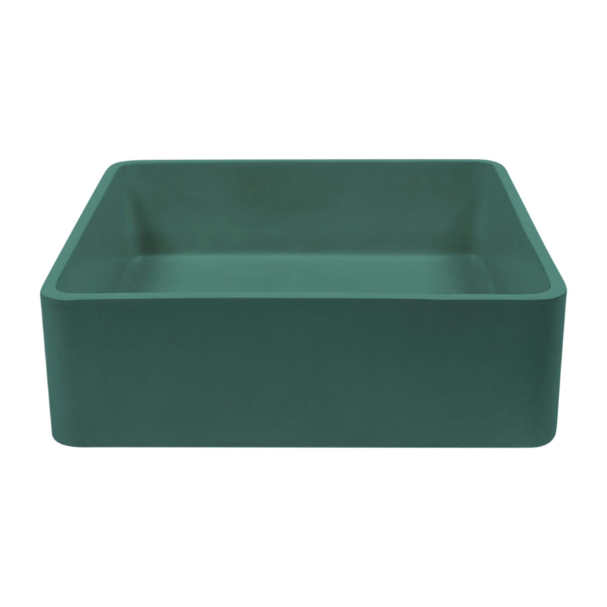 Nood Co Vesl Square Wall Hung Basin Teal Bathroom Basin Nood Co Default Title