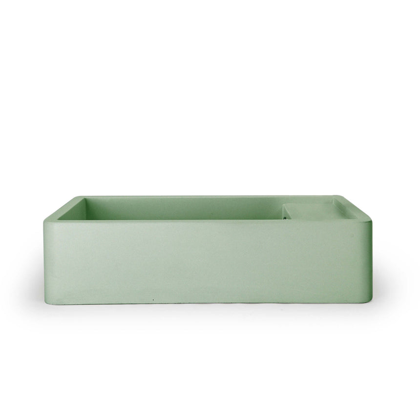 Nood Co Shelf 02 surface mount basin by Tilemall in mint, 540x300mm, no overflow