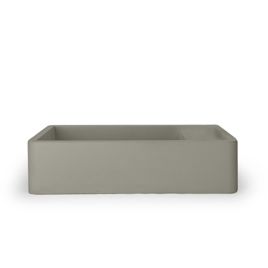 Nood Co Shelf 02 surface mount basin by Tilemall in olive, 540x300mm, rectangular no overflow