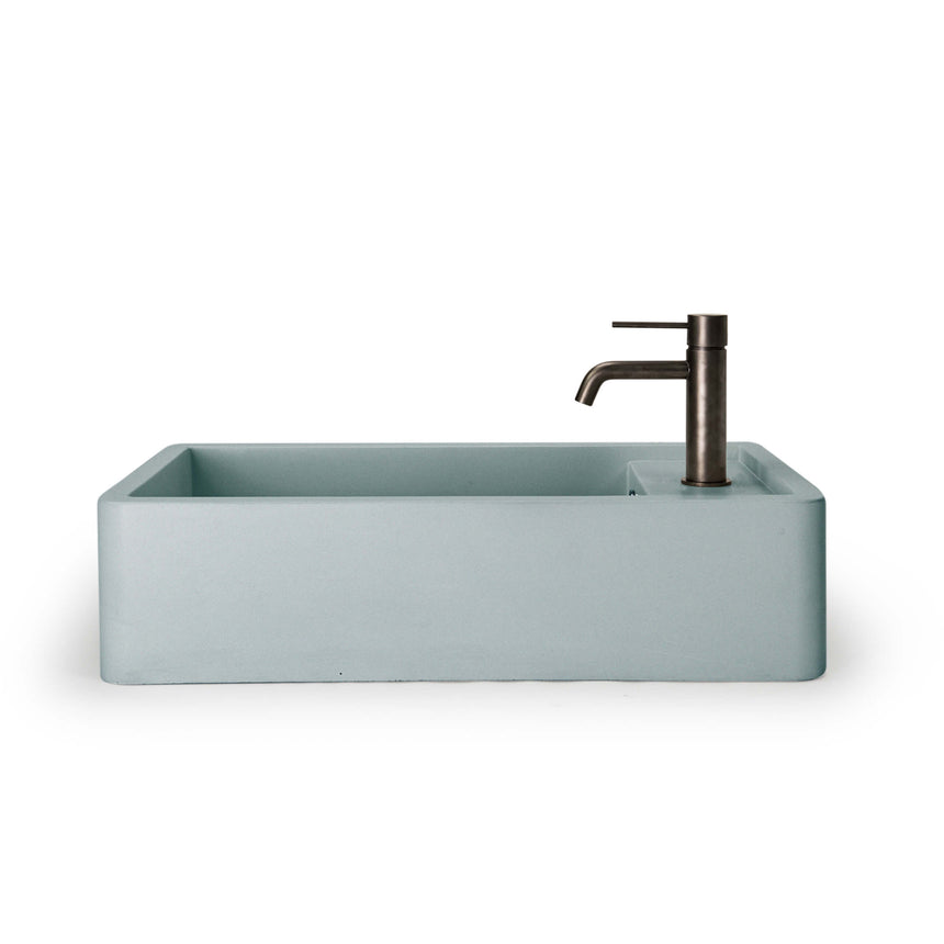 Nood Co Shelf 02 Surface Mount Basin No Overflow Powder Blue Bathroom Basin Nood Co 1 Tap Hole