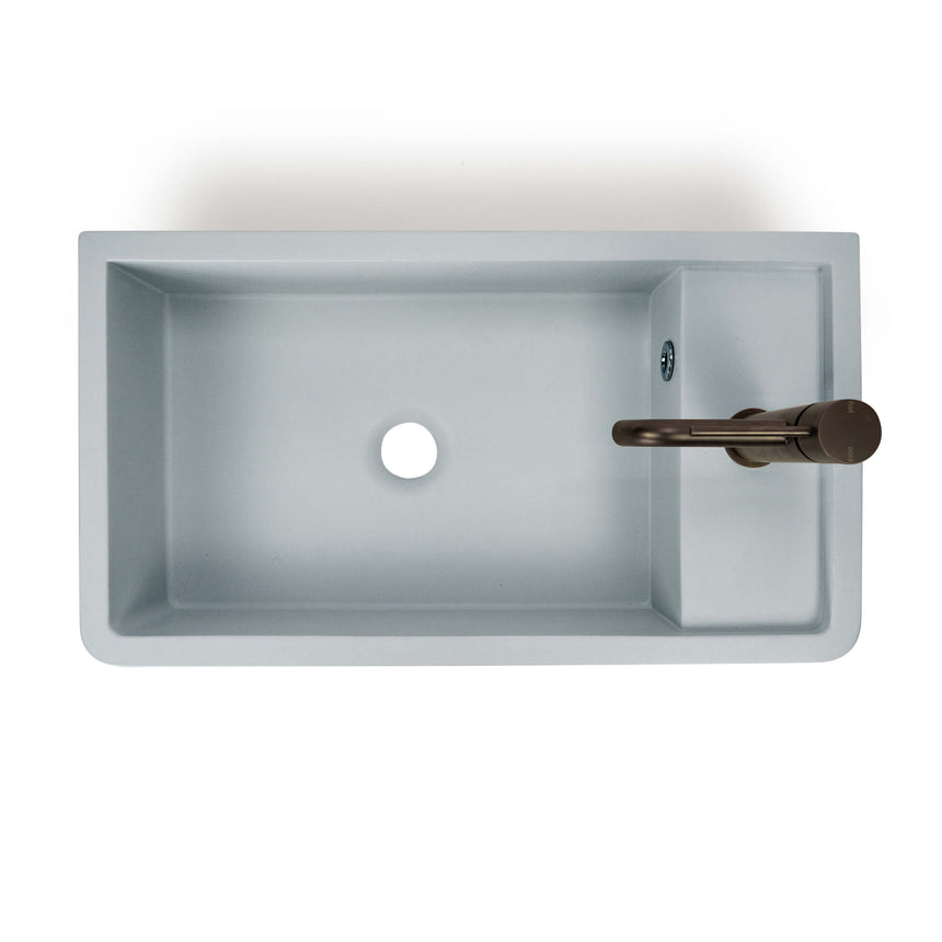 Nood Co Shelf 02 Surface Mount Basin No Overflow Powder Blue Bathroom Basin Nood Co