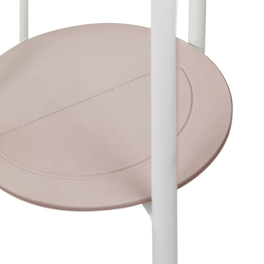 Close-up of Nood Co Bowl Stand Basin blush pink exterior showing stand bracket connection by Tilemall