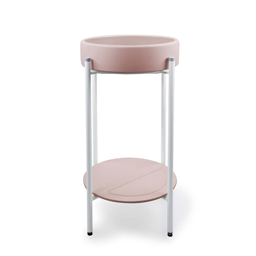 Nood Co Bowl Stand Basin blush pink by Tilemall, round above-counter ceramic 400mm diameter (view 2)