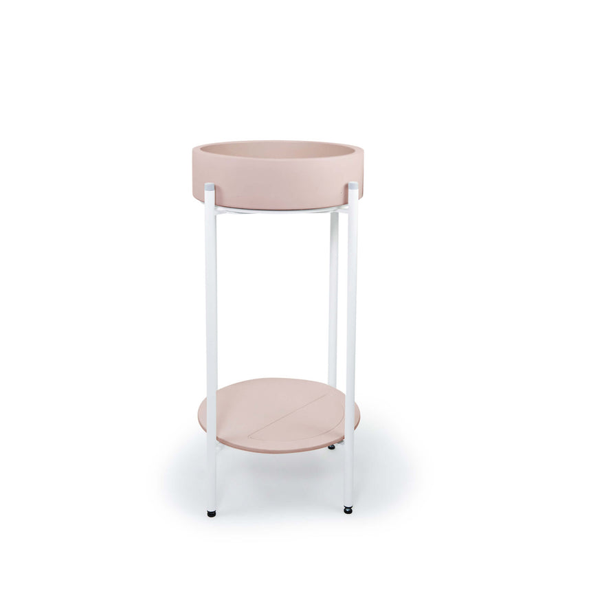 Nood Co Hoop Stand Basin Blush Pink Bathroom Basin Nood Co White