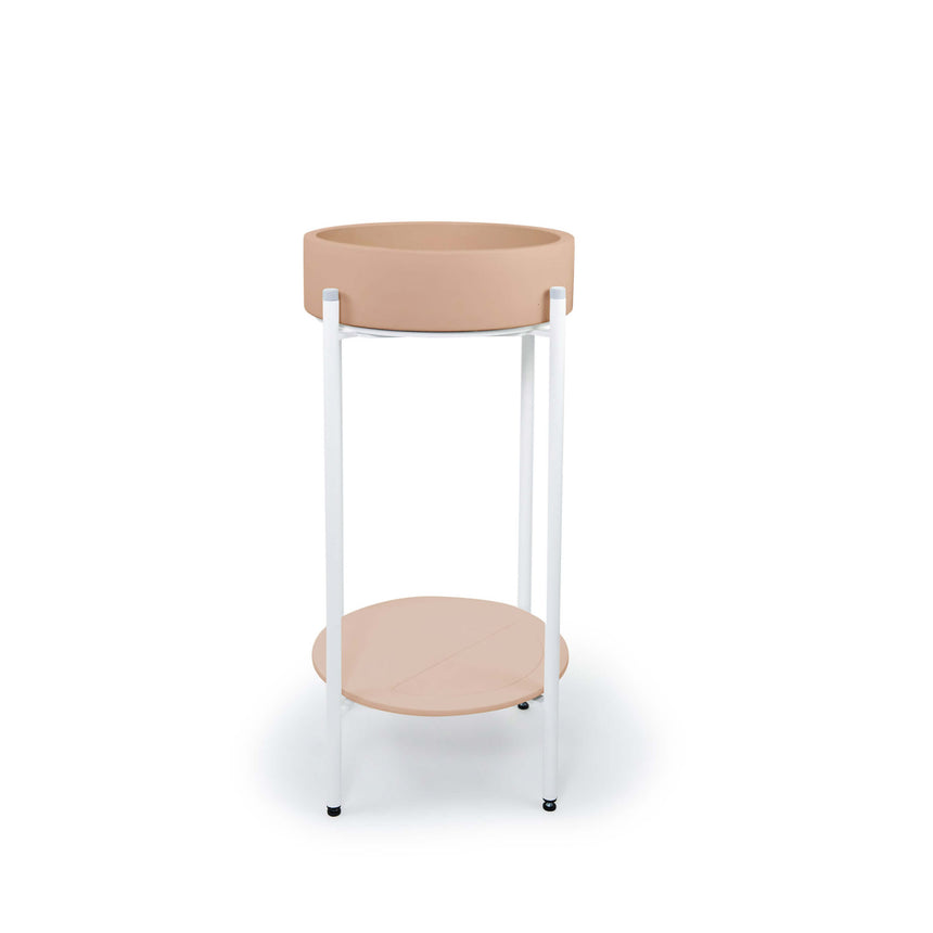 Nood Co Hoop Stand Basin Pastel Peach Bathroom Basin Nood Co White