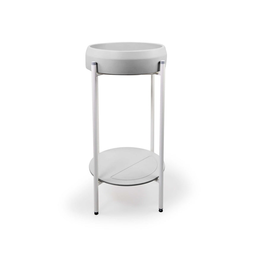 Nood Co NC Prism Circle Stand Basin cloud by Tilemall, round pedestal 400mm diameter concrete (view 2)