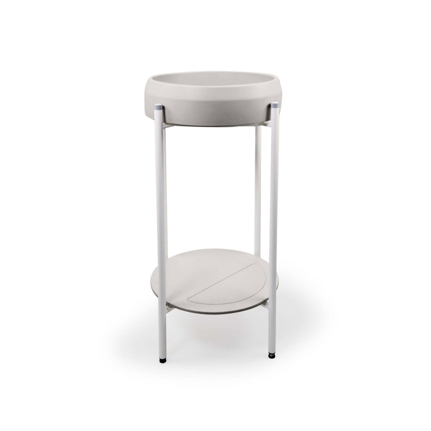 Nood Co Prism Circle Stand Basin Morning Mist Bathroom Basin Nood Co White